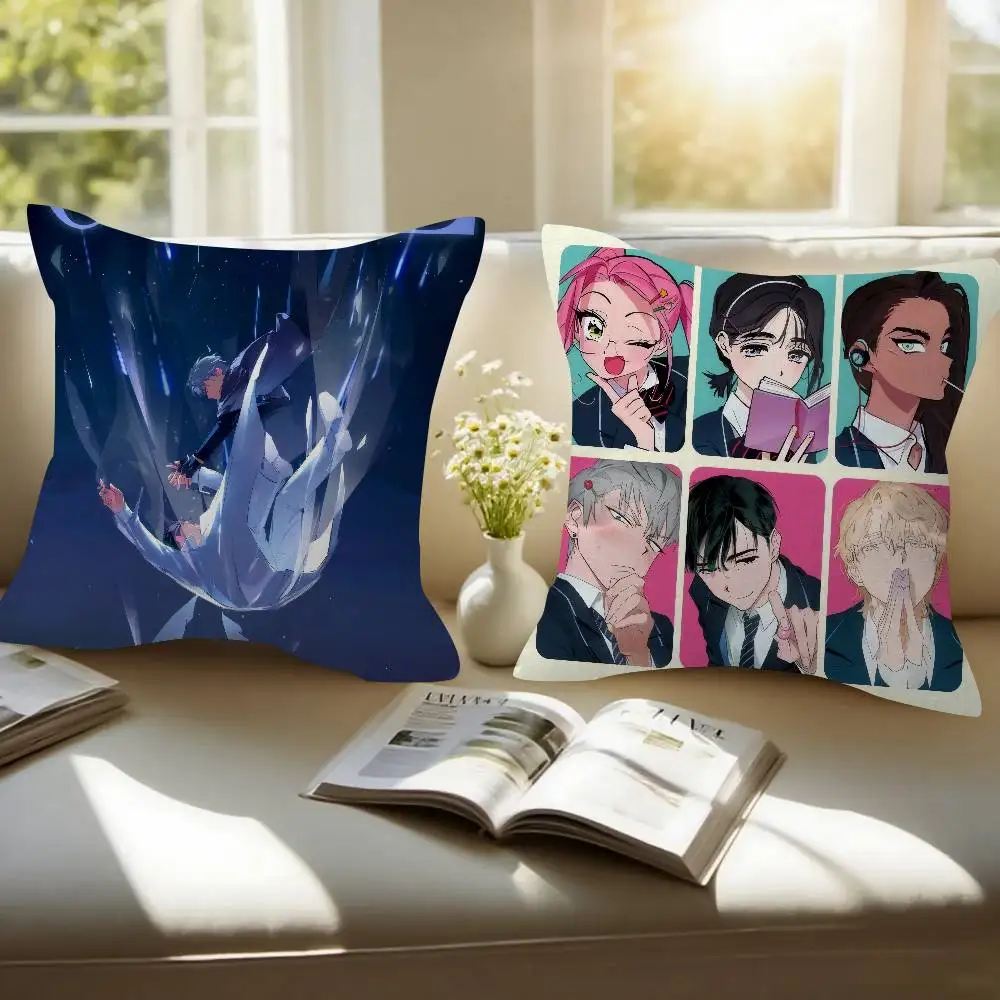 Anime A-Alien stage Double-sided Printed pillow cover Short plush Suitable living rooms bedrooms sofas throw cushion cover