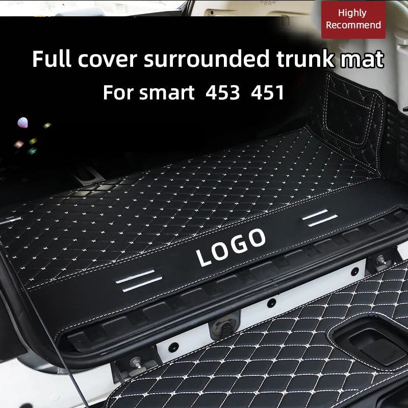 For Smart 451 Smart 453 Fortwo Custom Car Cargo Liner  Trunk Mat  Protection Pad Decoration Artificial Leather 