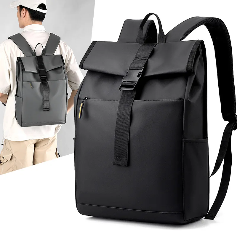 Men\'s Backpack Waterproof Rolling Top Backpack Travel Large Capacity Laptop Bag Sport Rucksack School Causal  Backpack For Men