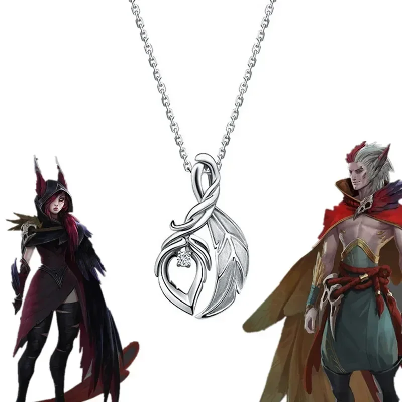 Game Xayah Rakan Cosplay The Rebel The Charmer Necklace Pendant Choker Jewelry Prop Accessories Couple Xmas Gifts