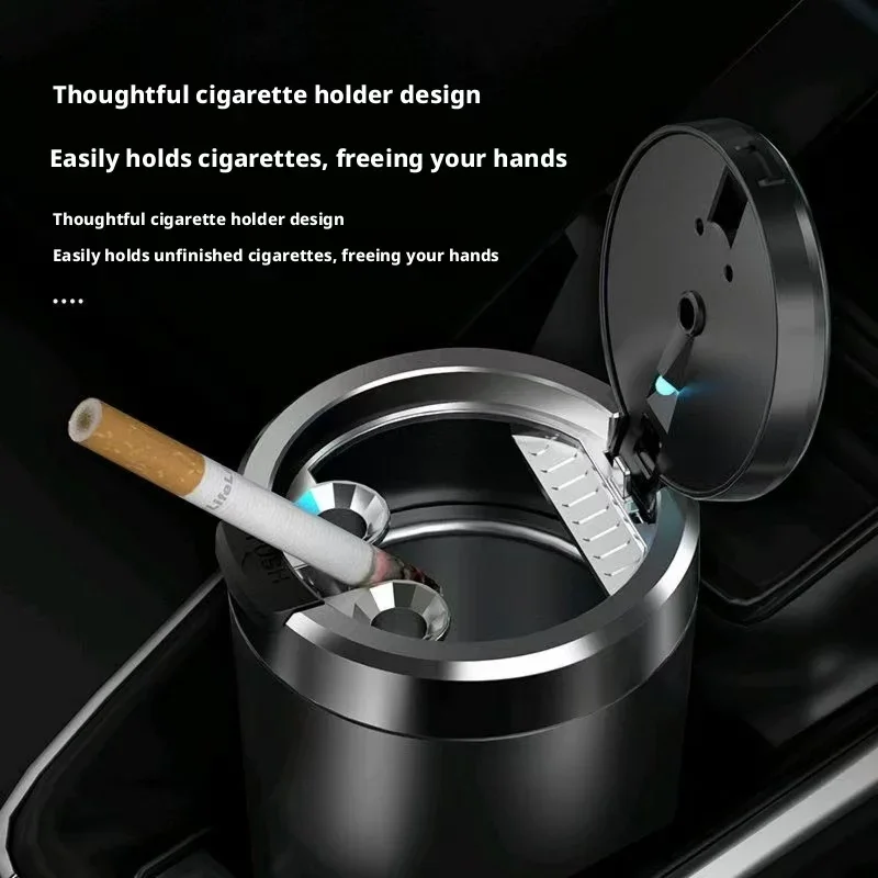 Portable Luminous LED Car Ashtray Universal Smokeless Vehicle Cigarette Ash Cup Holder Car Styling Interior Auto Accessories