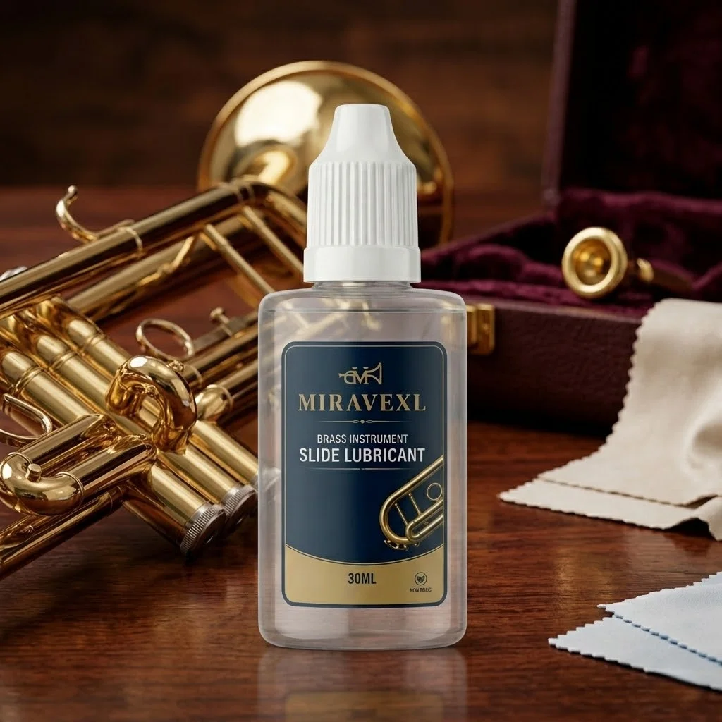 MIRAVEXL Professional Trumpet Valve Oil 30ml Anti-Rust Trombone Slide Lubricant Smooth Action Brass Maintenance