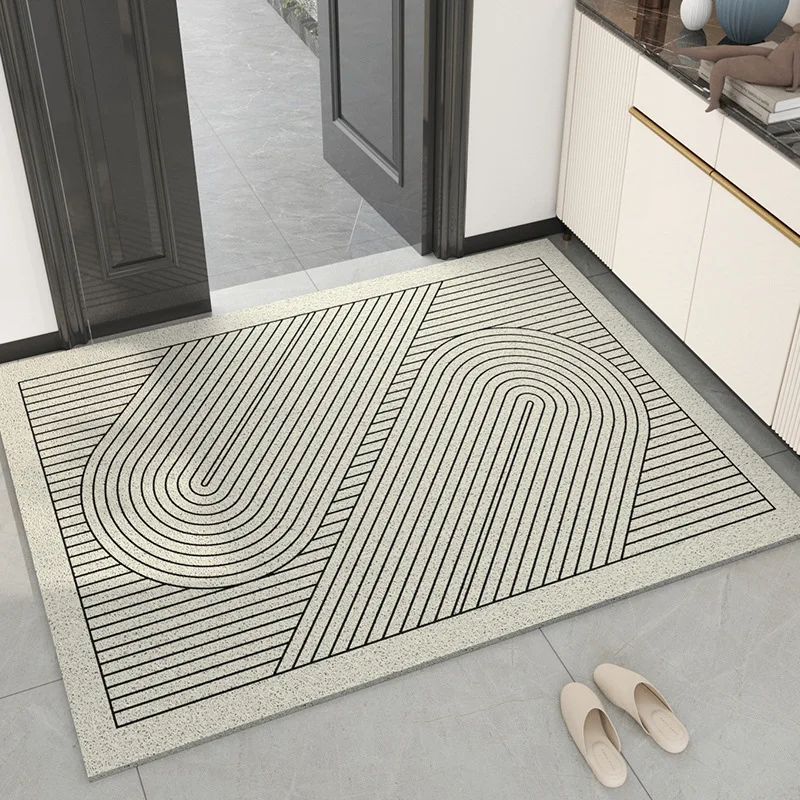 Modern Geometric Wire Loop Mat Non-Slip Quick-Drying Entrance Doormat Dirt Trapping Indoor Floor Mat