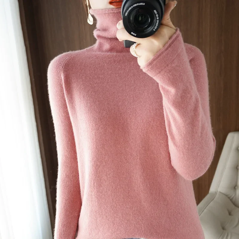 Tailor Sheep Turtleneck Sweater Women's Autumn Winter New Knitted Pullover Basic Bottoming Shirt Lady Long Sleeve Slim Wool Tops