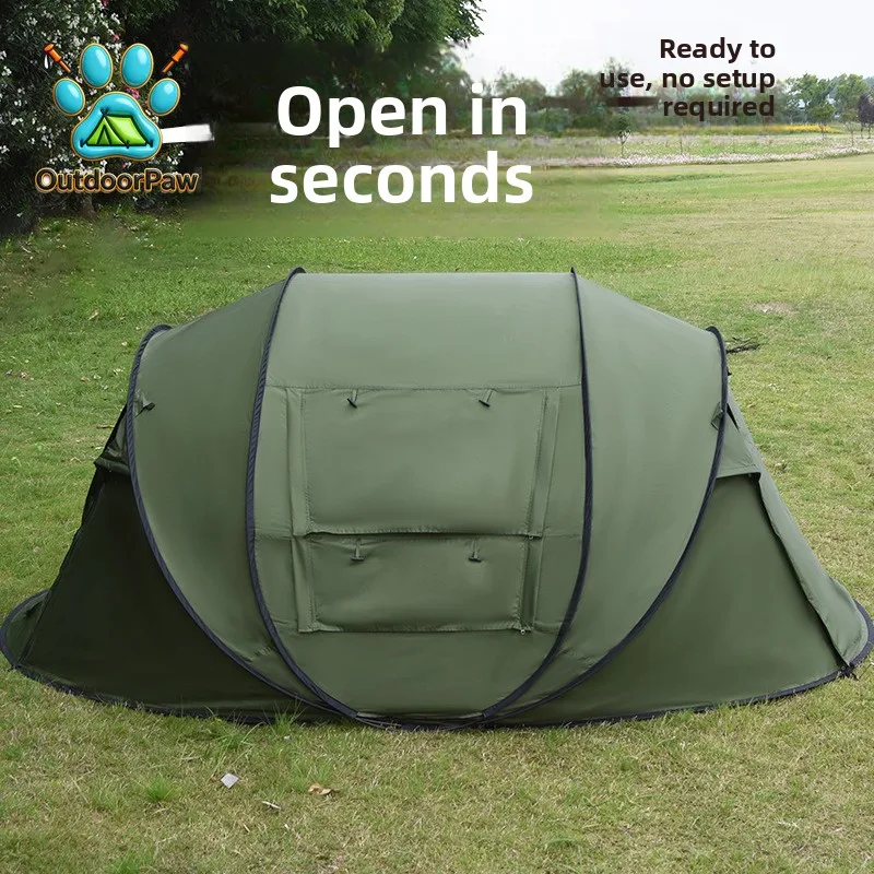 Outdoor camping Automatic quick-opening boat tent Portable windproof thickened hand-thrown folding pop-up camping tent