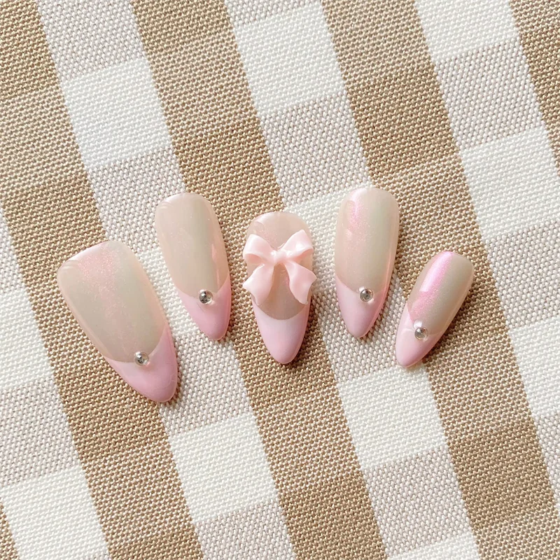 10 Stück rosa handgemachte Näg – Nail Art Xs Bewertung und Preis