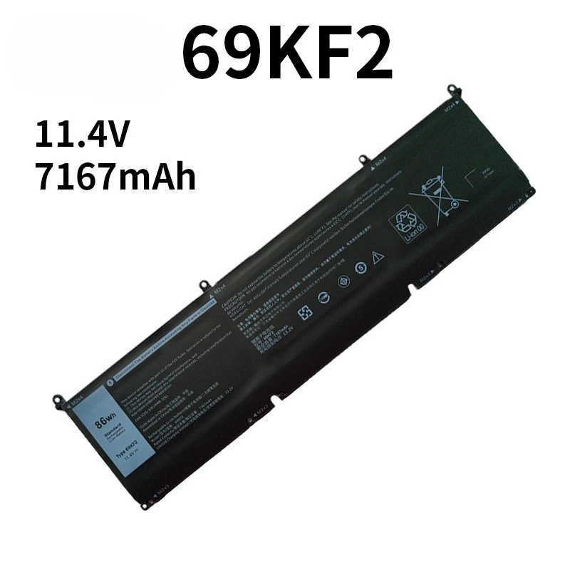 69KF2 11.4V 7167mAh 86Wh Battery for DELL M15 R3 2020 Inspiron 7500 M17 R3 2020 Precision 5550 XPS 15 9500