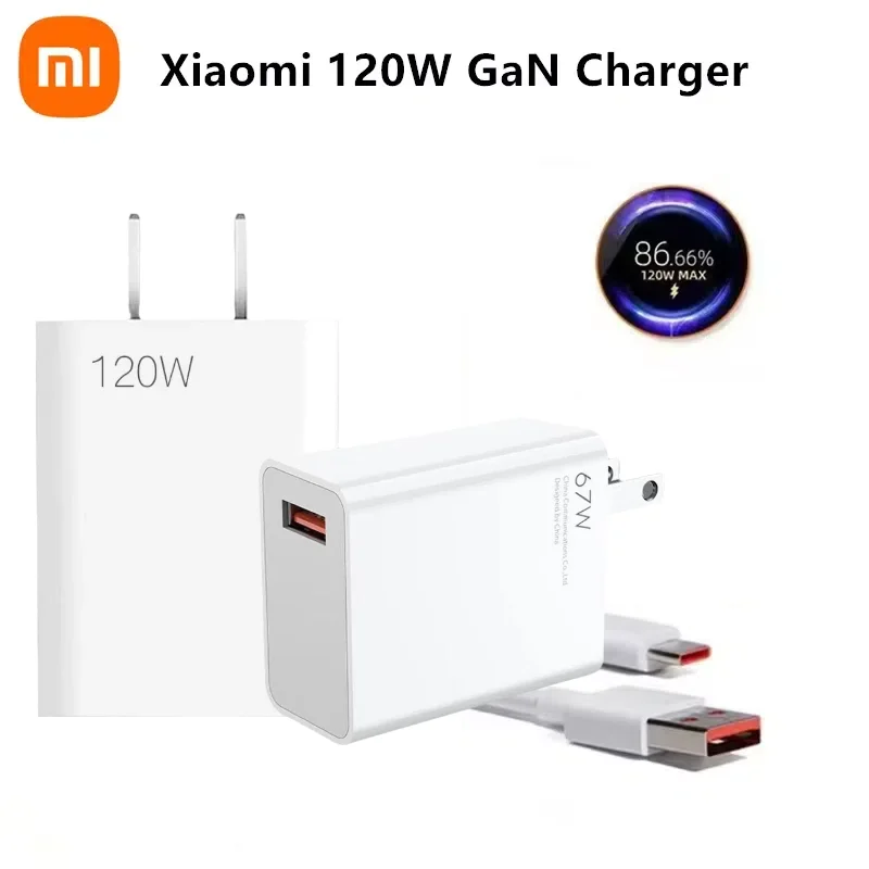 Xiaomi 120W Charger Fast Charging 3.0 USB Fast Charger Type C Quick Charge Adapter EU US For IPhone 15 Samsung PD USB Charge