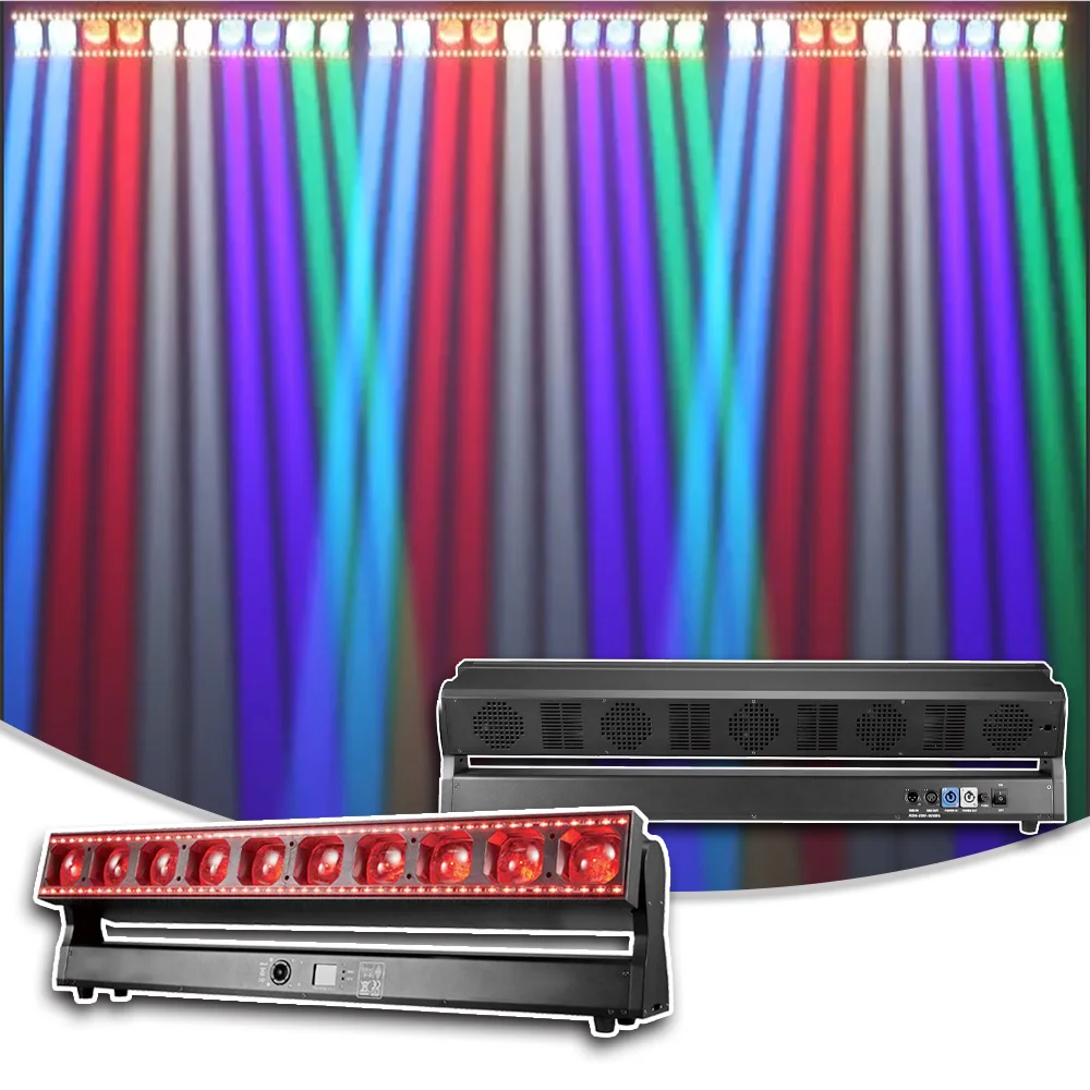 

LED Beam10x60W RGBW LED 3w Warm Cold White 0.3W RGB 4in1 Wash Strobe Horse Racing Effect Moving Bar Stage Lighting For Dj Disco