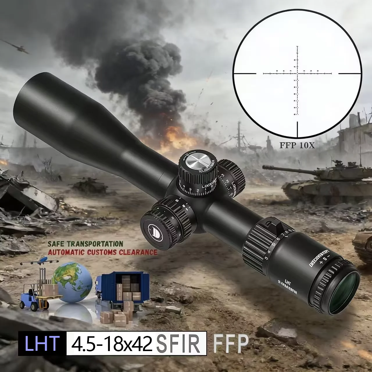Telescópio Discovery LHT 4.5-18X42 SFIR leve, compacto, com foco por zíper, à prova d'água, à prova de choque, para observação de pássaros.