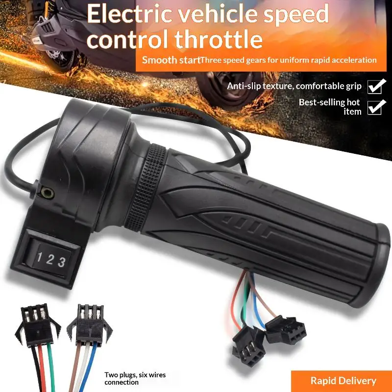 Electric Bike Scooter Handlebar with 3-Speed Twist for Superior Speed Regulation
