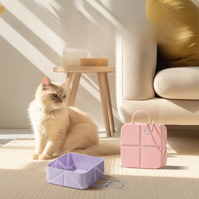 1PC Silicone Portable Pet Travel Bowl with Quick-Fold Design for Cats And Dogs Easy Carry Water Feeder for Outdoor Trips