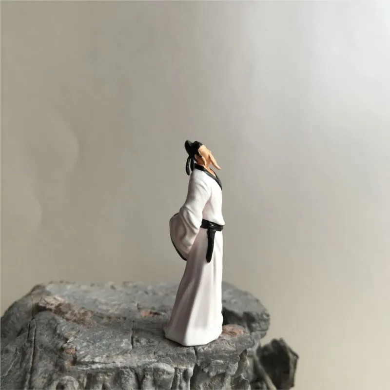 

Creative Mini Ancient Li Bai Micro Landscape Rare Stone Bonsai Chinese Style Dry Garden 3D Painting Moss Flower Pot Decor ZD813