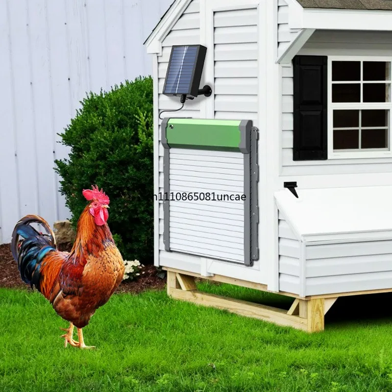 Solar Automatic Chicken Coop Door Light Timer Infrared Remote Control Waterproof Outdoor Poultry House Access