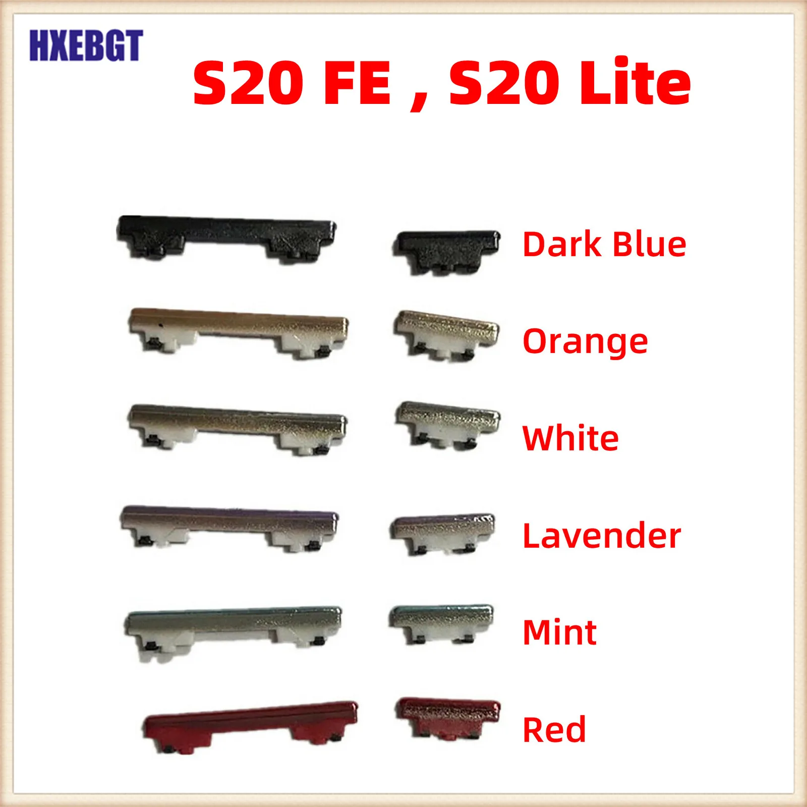 For Samsung Galaxy S20FE S20 FE Fan Edition S20 Lite 4G 5G Side Button Set Power Button+ Volume Button Key Switch Repair Parts