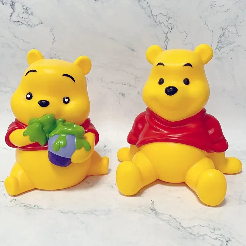 

20cm Lovely Winnie The Pooh Saving Pot Bear Bea Action Figure PVC Collection Model Home Decor Kids Gift Cartoon Piggy Bank