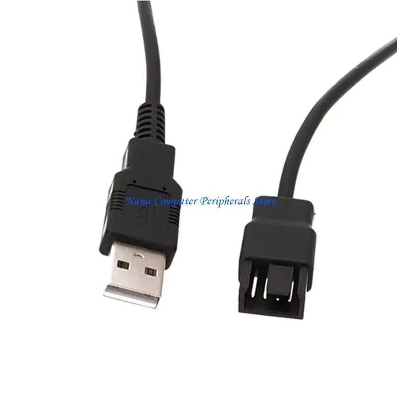 F68C USB Powered Laptop Fan Cable USB to 4-Pin 3-Pin Fan Power Supply Adapter Connector 22AWG