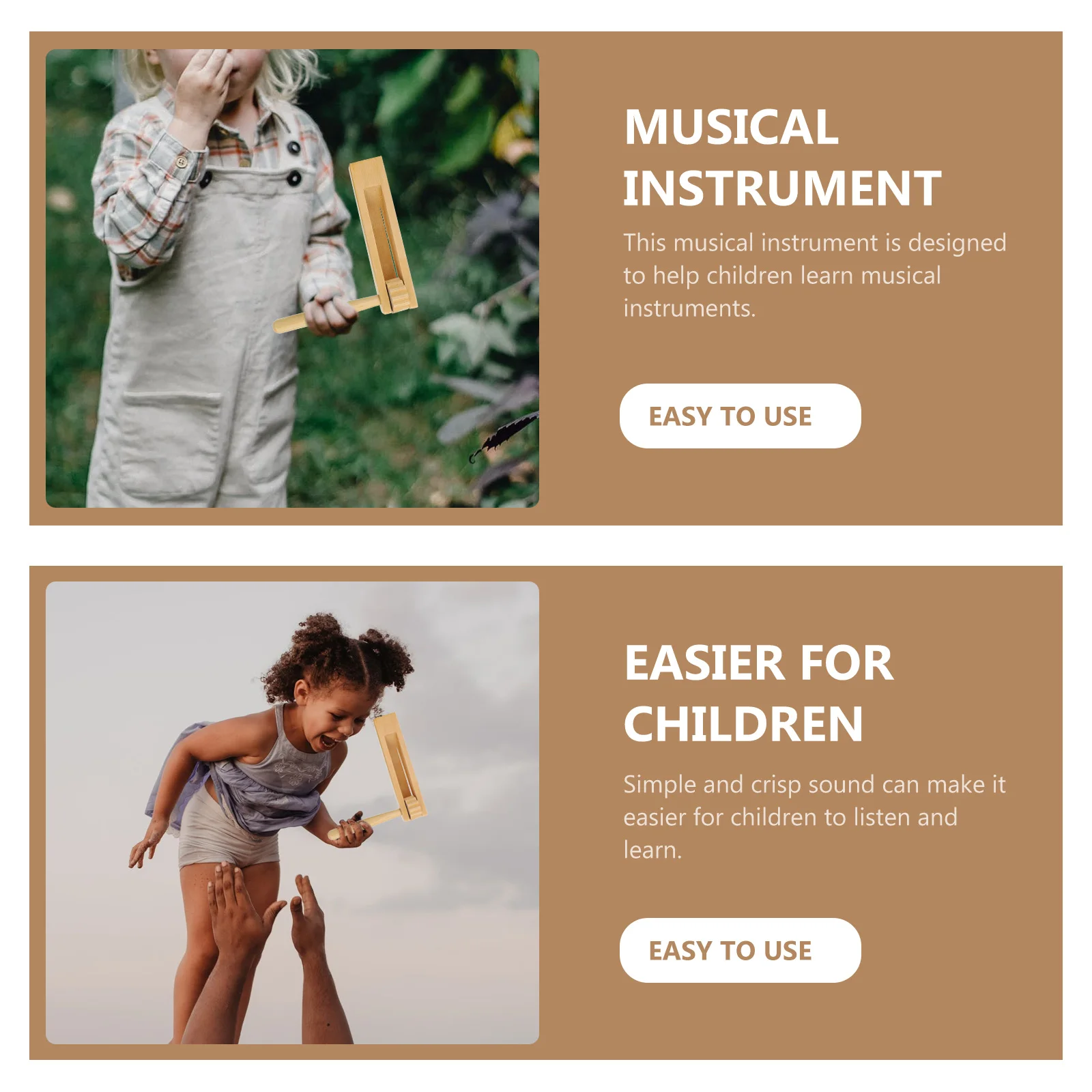 

Creative Castanet For Kids High-Quality Musical Education Instrument Preschool Teaching Aids Environmentally Friendly