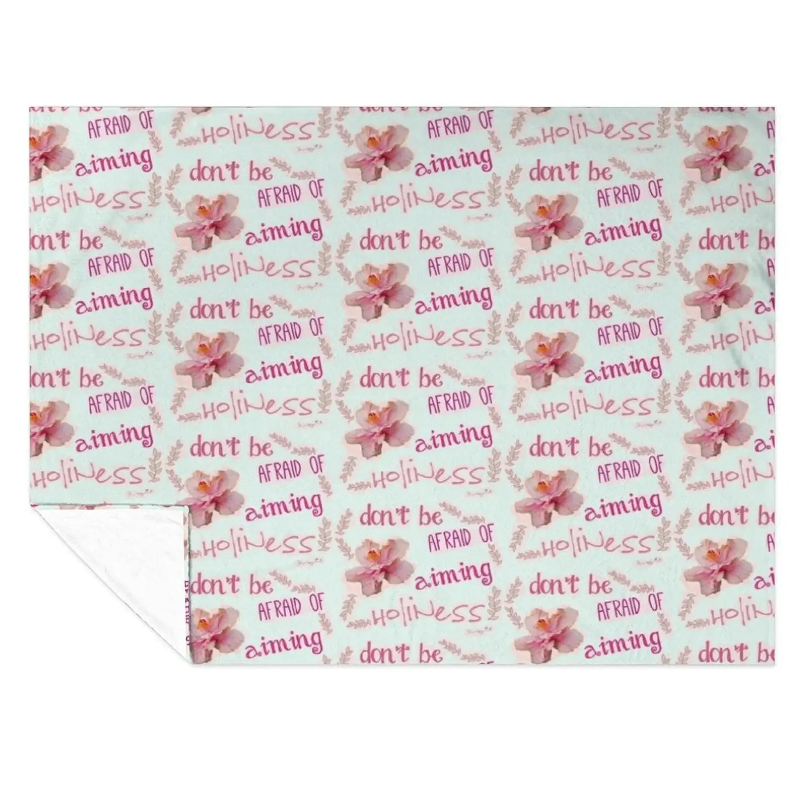 

Don't be afraid of aiming Holiness | Ordinary Holiness Collection | Elle Mognet Throw Blanket Hair Blankets