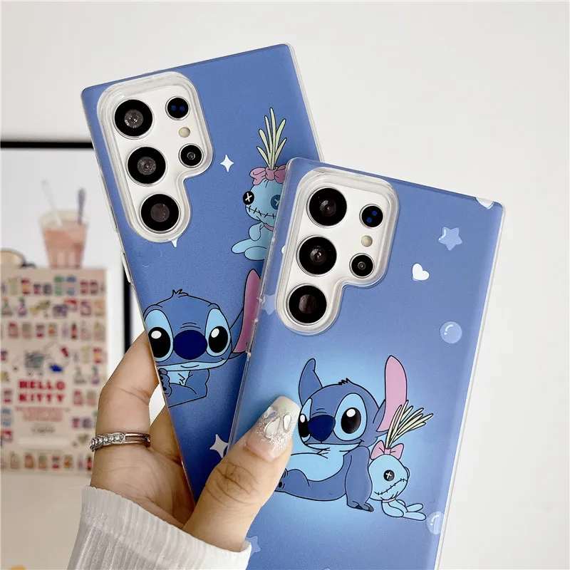 Cartoon Disney Nette Stich Puppe 2 in 1 Rüstung Anti-drop Telefon Abdeckung Für Samsung S22 S23 S24 Ultra Plus A52 a53 A54 A13 A34 Fall