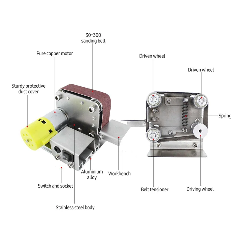 

A53Q-Electric Sanding Polishing Grinding Machine 220V 7 Variable Speed For Polishing Wood EU Plug