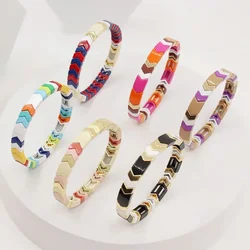 European and American Bohemian Ins Trend Fashion Enamel Women's Bracelet Arrow Color DIY Paint Stretch Female Bangle Jewelry
