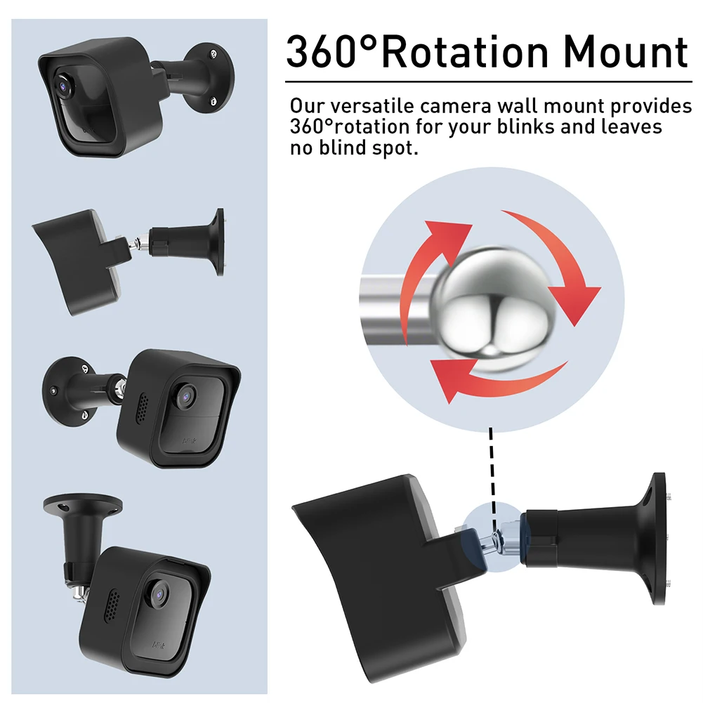 1/3 個ウォールマウントカメラホルダー 360 ° 調整可能なマウント ブラケット Blink Outdoor 4 (第 4 世代) 用耐候性保護ハウジング