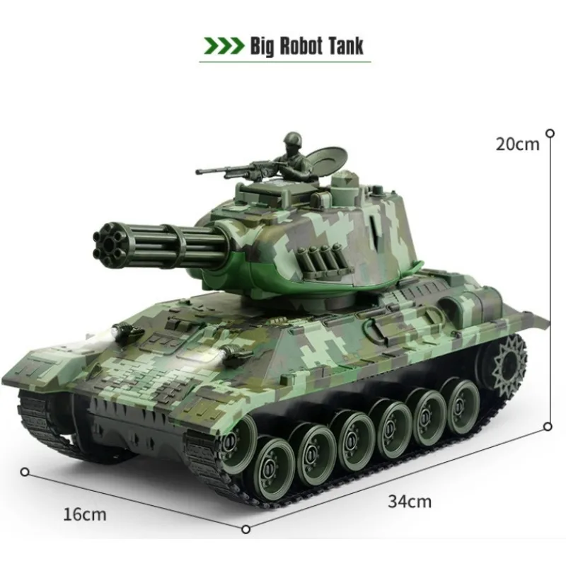 Zabawny czołg z zabawkami - śmieszny prezent - kawaii model czołgu RC z metalowymi gąsienicami, samochody RC z funkcją spieniania i wyrzucania bomb wodnych, RC Crawler, zabawki dla chłopców