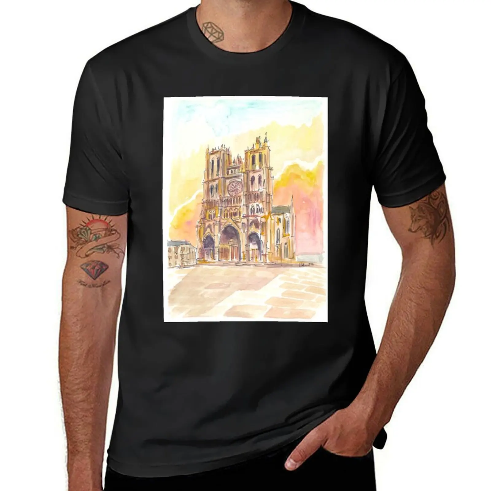 Impressive Cathedral Basilica of Our Lady of Amiens T-Shirt graphics kawaii clothes vintage clothes Men's t-shirts