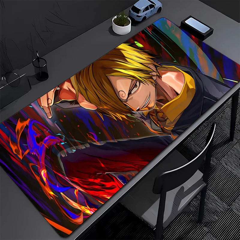 

Mouse Pad Large ONE PIECE Sanji Computer Office Game Table Mats Rubber Non-Slip Gaming Keyboard coaster Long Desk Pads Mousepad