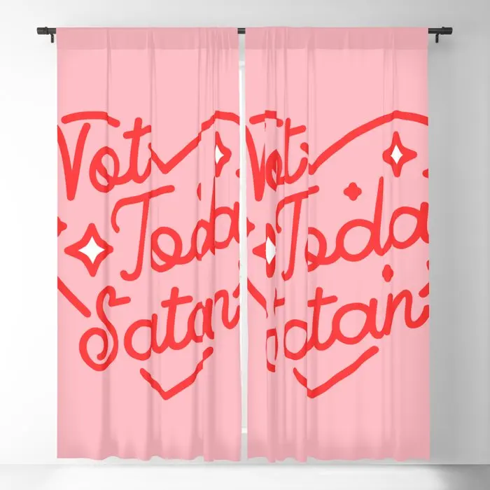 Not Today Satan II Blackout Curtains 3D Print Window Curtains For Bedroom Living Room Decor Window Treatments