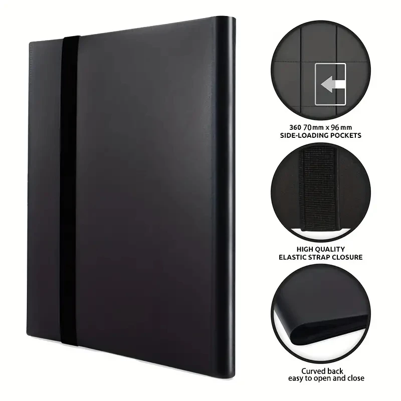 Premium 9-Pocket Trading Card Binder - Holds 360 Cards - Durable PP Cover - Ideal for Basketball, Baseball, and Sports Cards