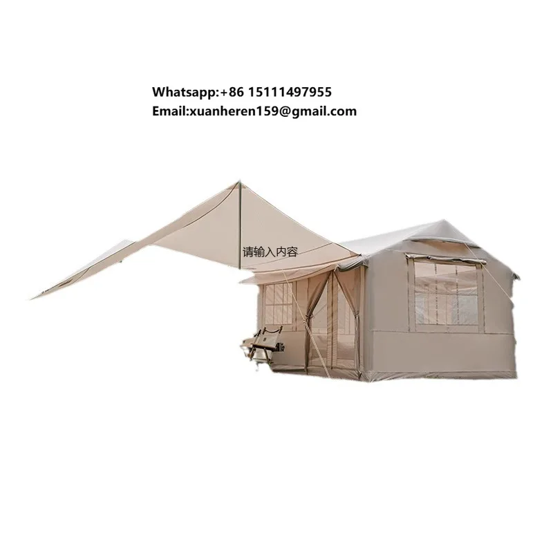 Inflatable Summer Tent Double Layer Outdoor Camping Rainproof Thickened Portable One-Room Exquisite Canopy