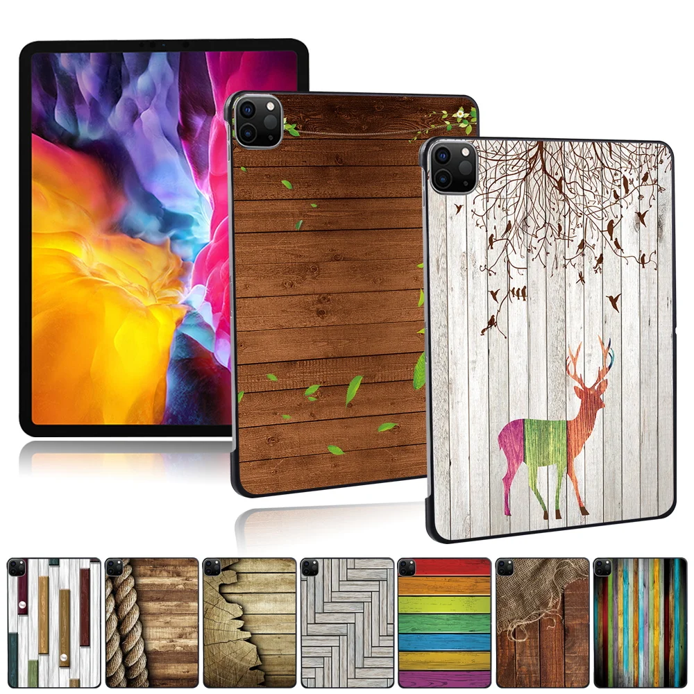 

Tablet Case for Apple IPad Air 3 4 5/IPad 2 3 4/iPad 5th/6th/7th/8th/9th/Mini 1 2 3 4 5/Pro 11" Shockproof Wood Print Back Shell