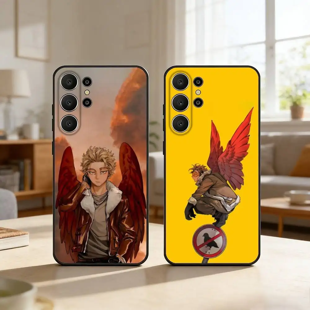 M-My Hero Hawks Phone Case For Samsung S26,S25,24,23,22,30,21,10,9,Ultra,Plus,Lite,Black Soft Case
