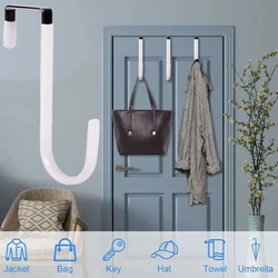 Large Size Door Hook High Manganese Steel + PVC Anti Slip Impregnation Cupboard Hanger Coat Rack Storage Organizer Home Accessor