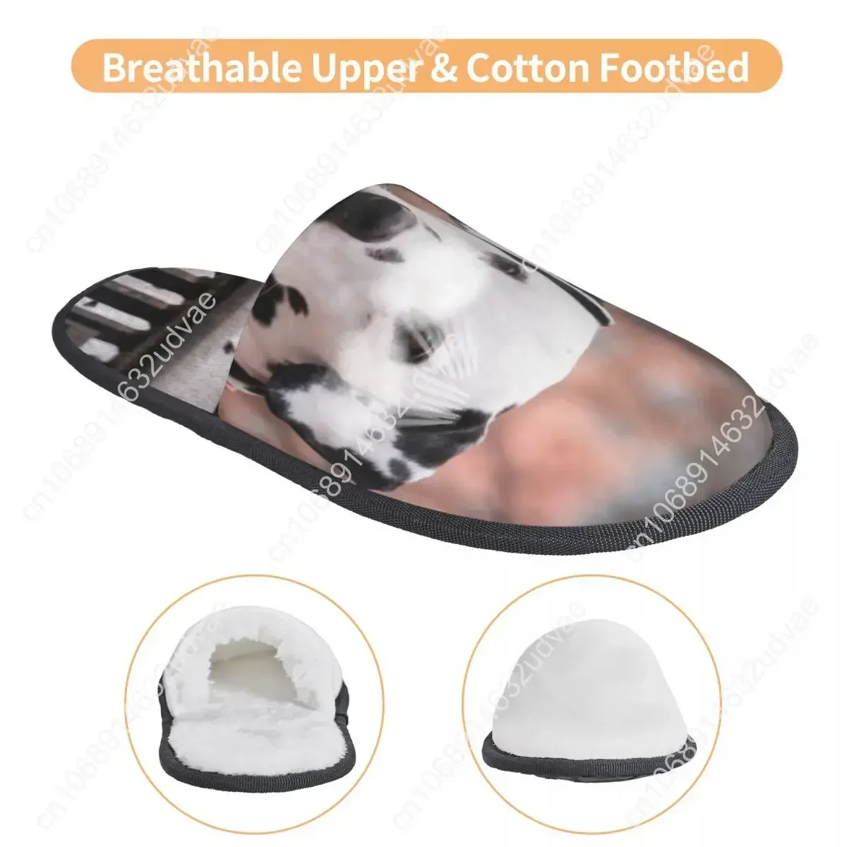 Winter Slipper Woman Man Fashion Fluffy Warm Slippers Cute Dalmatian Dog House Slippers Funny Shoes