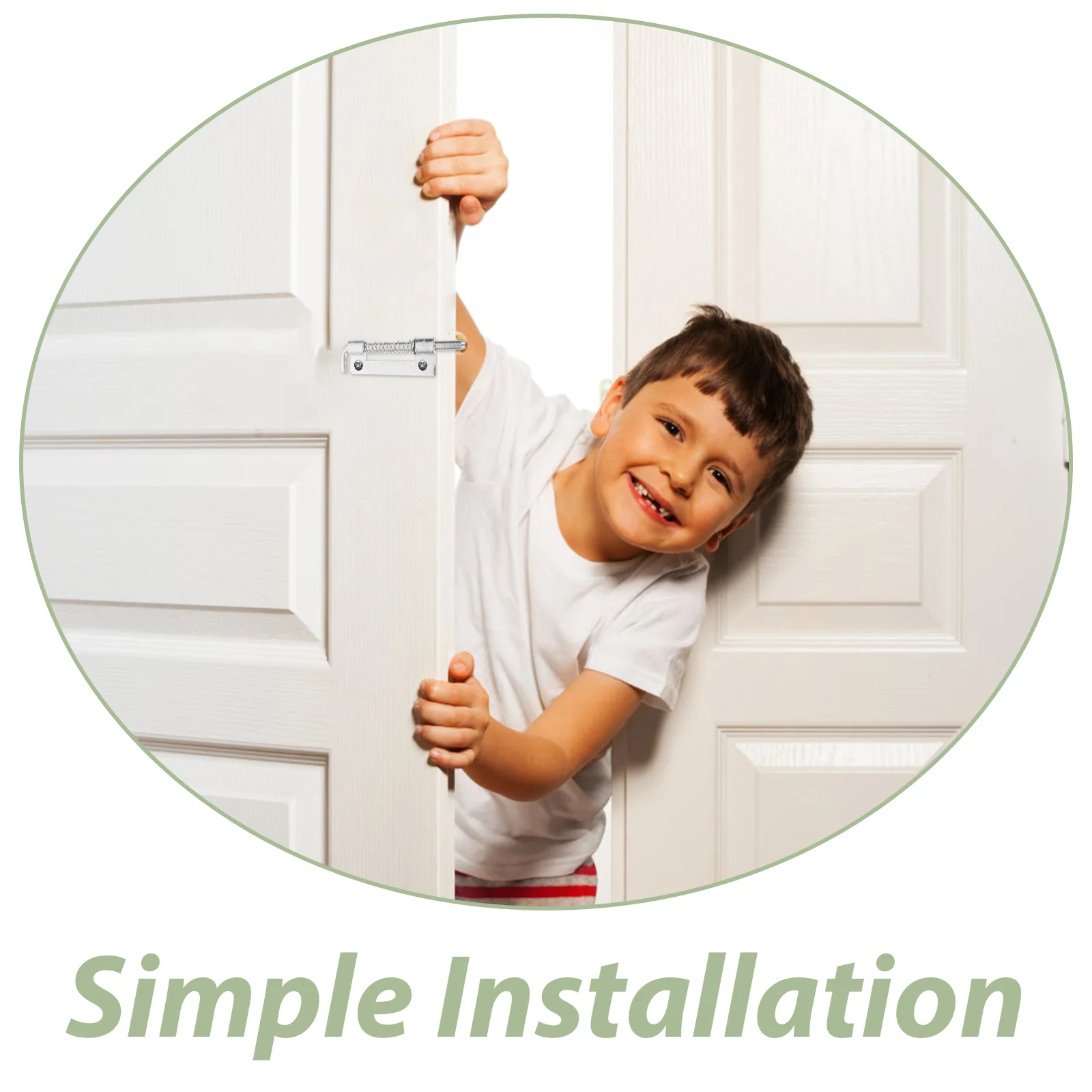 

10pcs Loaded Movable Spring Bolt Hinge Security Barrel Bolt Latch For Cabinet Door Garage Trailer Galvanized Iron Sturdy Durable