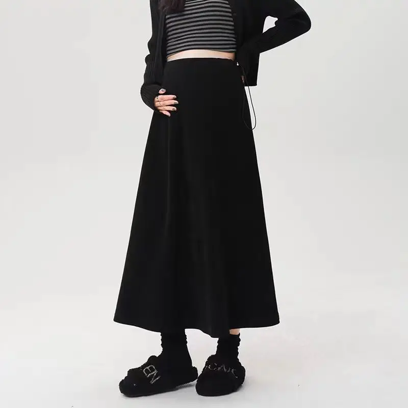 gonna-lunga-premaman-in-velluto-a-coste-primavera-autunno-versatile-casual-stile-francese-a-vita-alta-senza-supporto-per-la-pancia