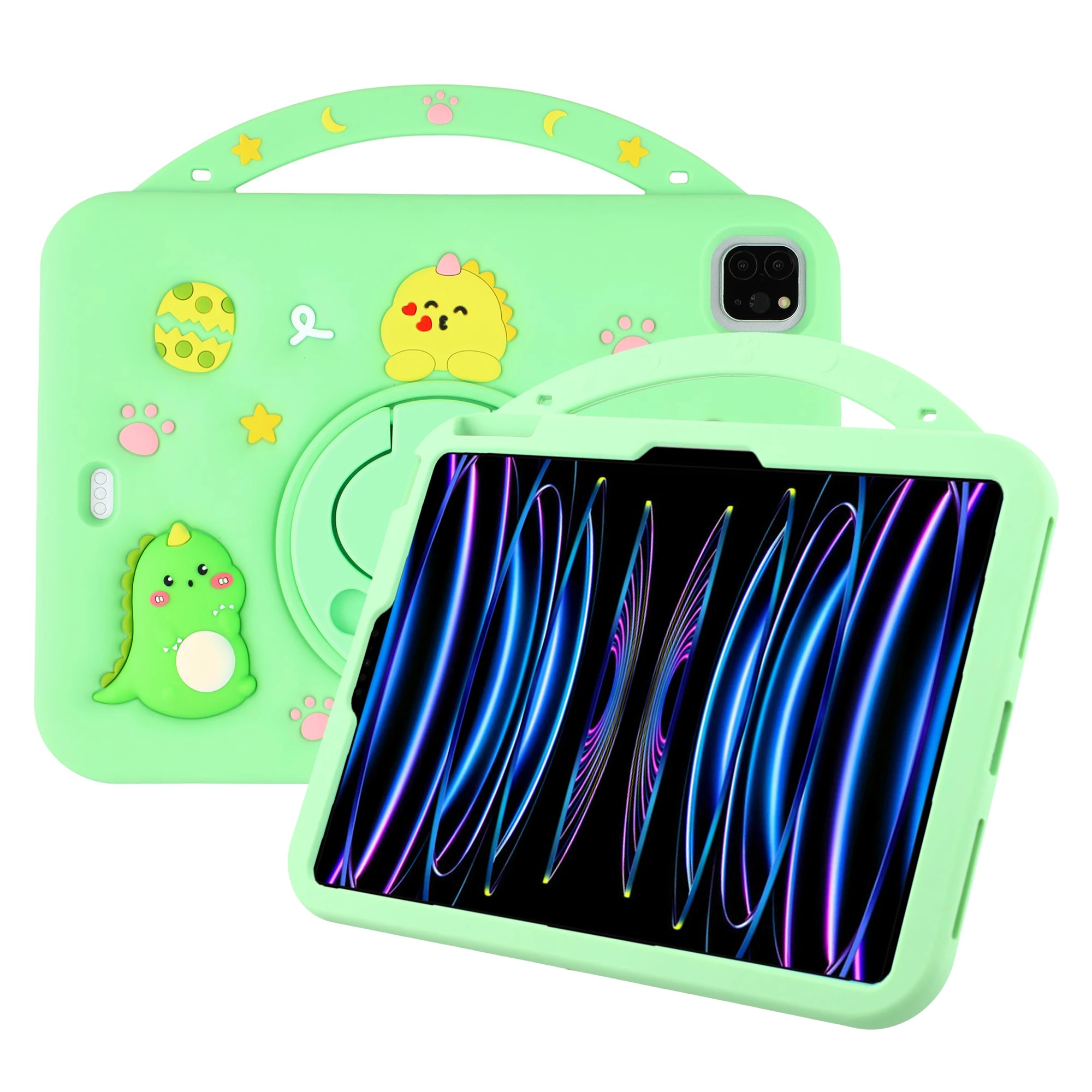 

Silicone Case for iPad Air 11 (2024) / Air (2022) / (2020) / iPad Pro 11 (2022) / (2021) / (2020) / (2018) Kickstand Cute Tablet