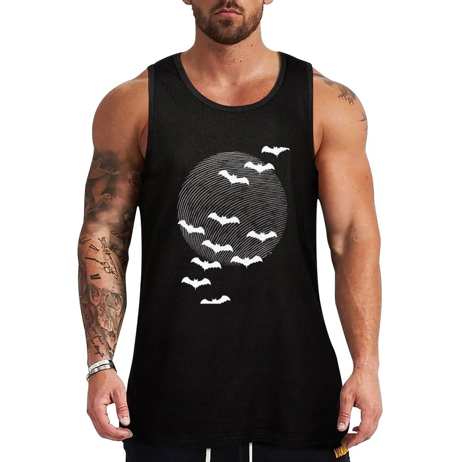 

Flight of The Bats Tank Top men gym clothing Gym t-shirt man Short sleeve