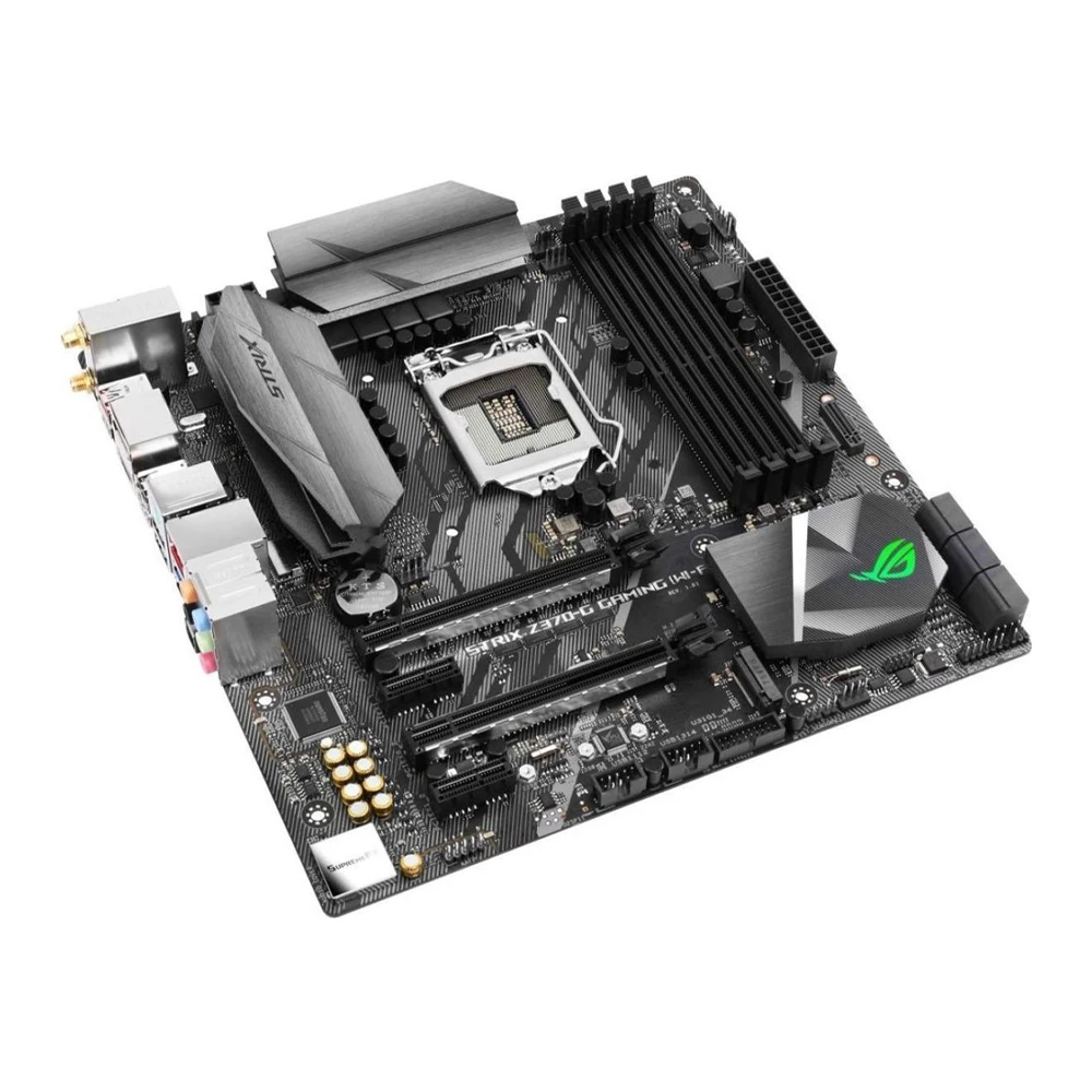 Imagem -05 - Asus-rog Strix Z370-g Gaming Motherboard Soquete Lga 1151 para 8ª e 9ª Geração Core 8700 9700 9400f 9600kf