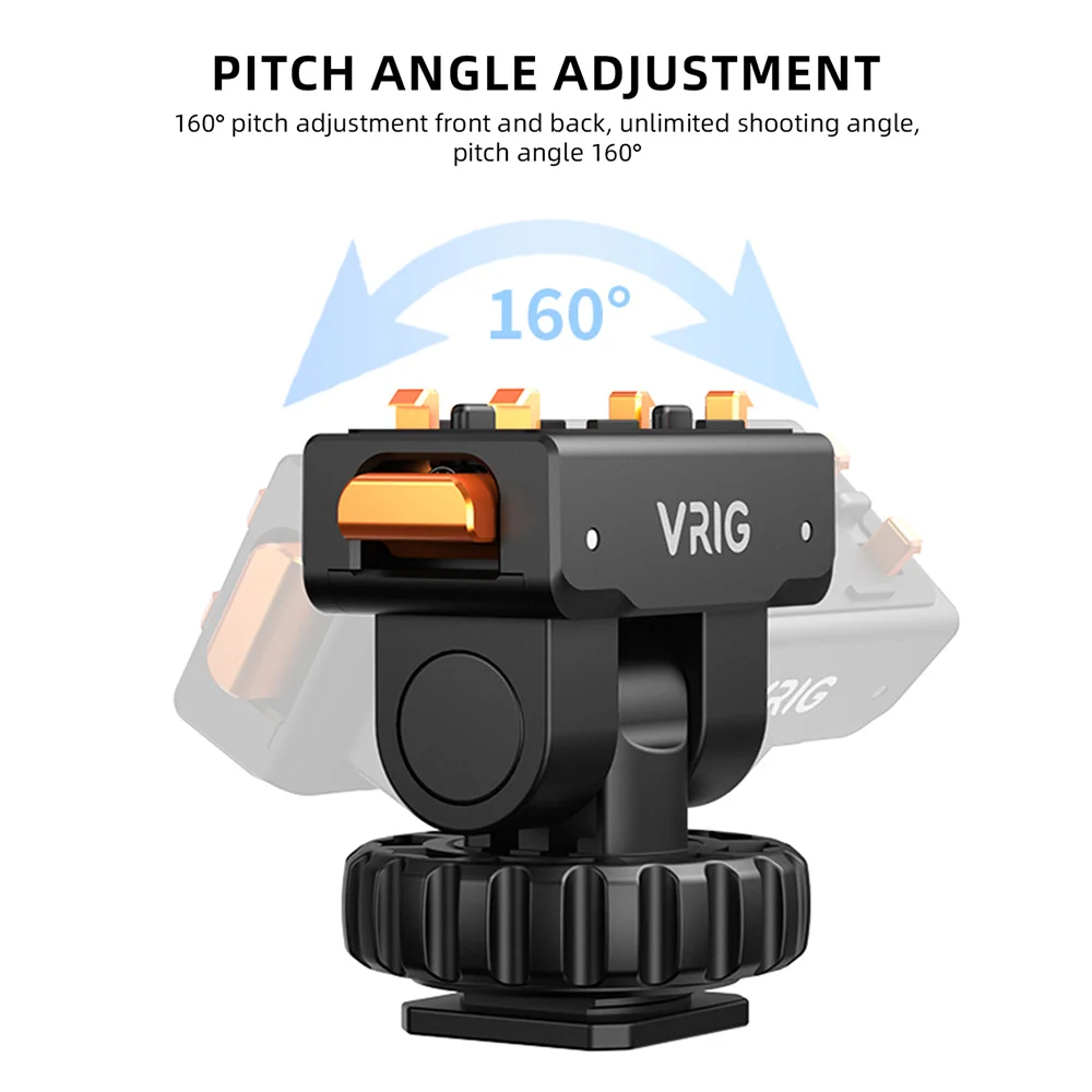 Uchwyt kamery VRIG z zimną stopką i magnetycznym adapterem szybkiego montażu 1/4'' do statywu kamery Insta 360 Ace / Ace Pro / Ace Pro 2 — zdjęcie produktu 3