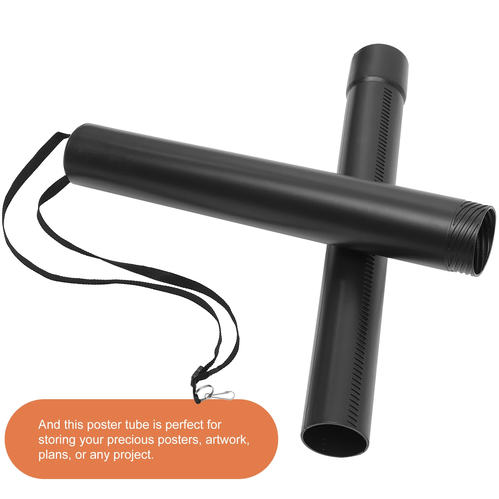 Telescoping Painting Tube 48 Inches Black Poster Tubes for Storage Mailing Paper Drawing Artwork Storage Documents Scroll