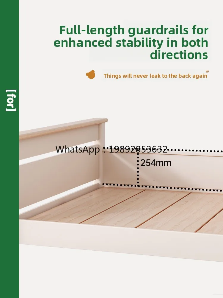 YFY Cream Style Bunk Bed Double Layer Bed Children's High and Low Bed All Solid Wood Thickened and Reinforced