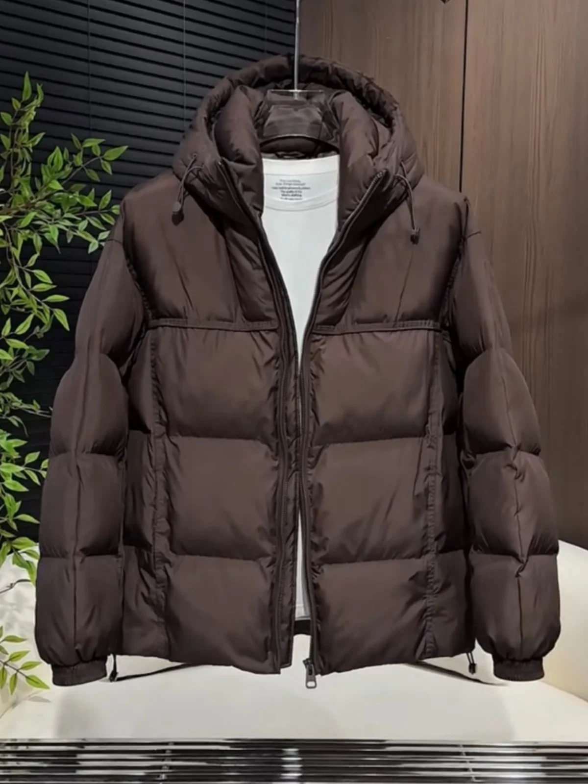 

Winter New aphene Cloud Velvet Hooded Jaet Cotton Outerwear Men Simple Match Outdoor Cold Proof Warm Casual Outer Coat