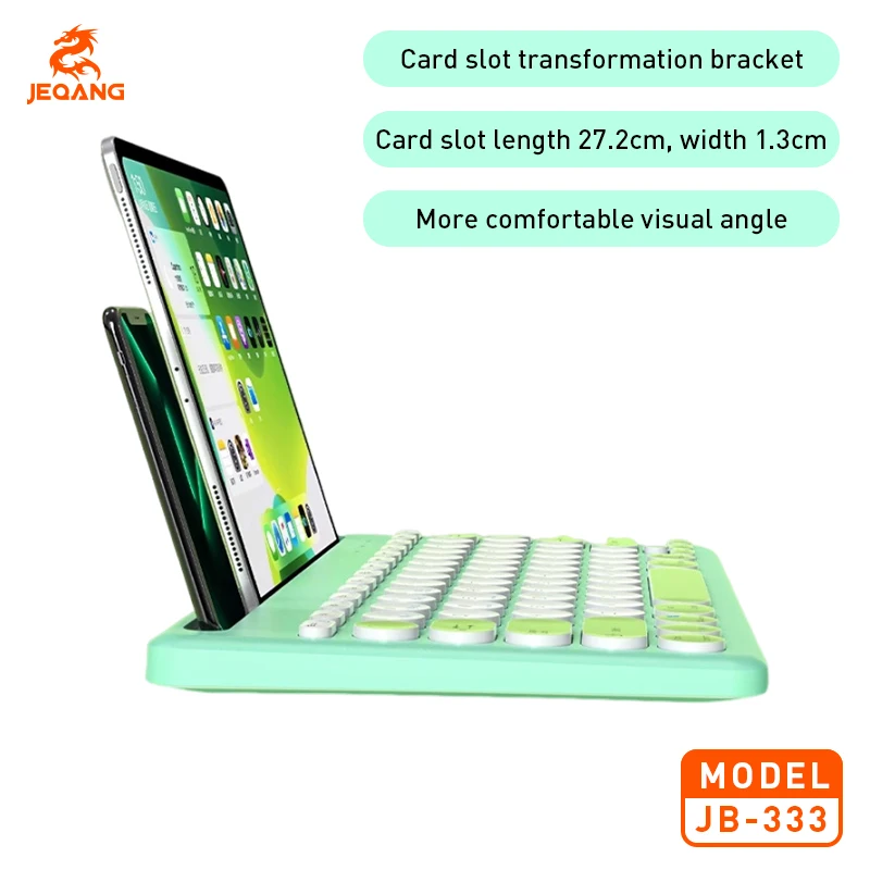 

JEQANG JB-333 dual -model charging wireless bluetooth Charging port type-c keyboard