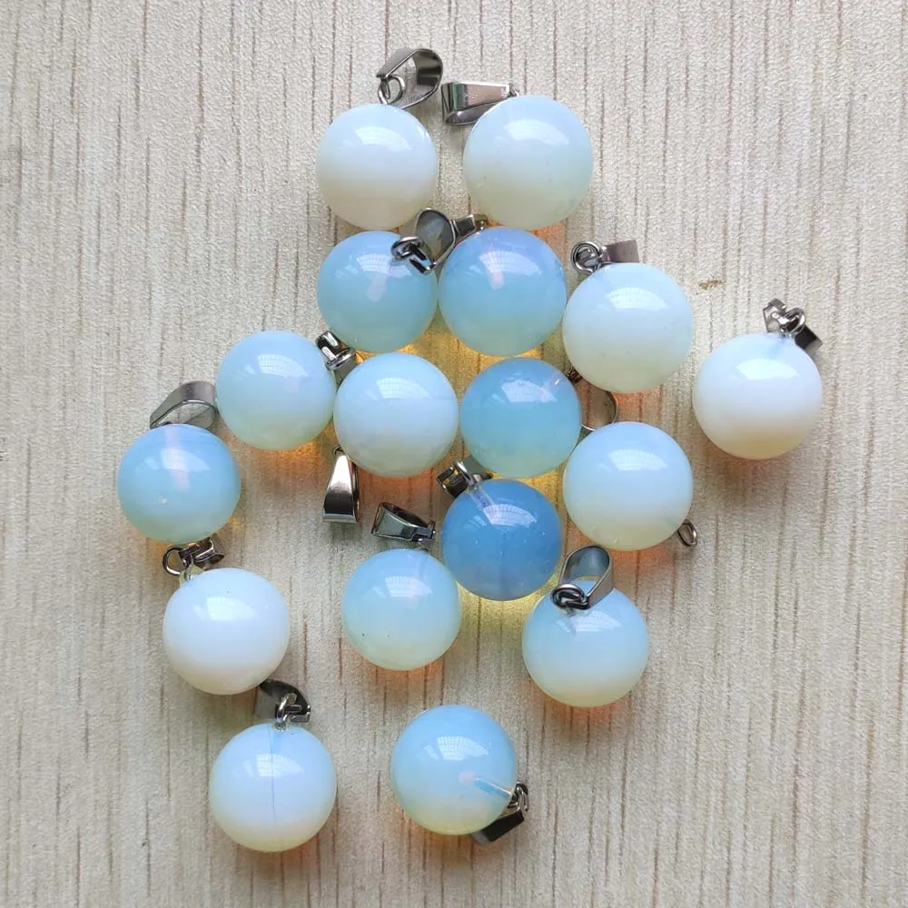 Natural Stone tiger eye quartz crystal red onyx mix ball pendants charms for jewelry making 24pcs/lot wholesale fast shipping
