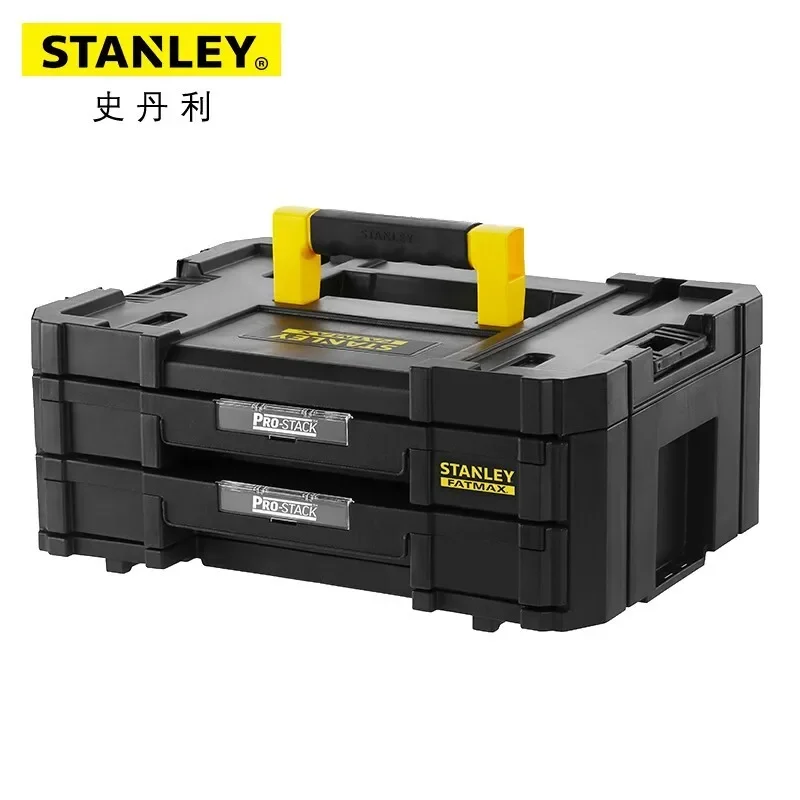 STANLEY FMST1-71969-23 PRO-STACK Double Drawer Tool Carrying Case Stackable Organizer Multi-Functional Suitcase Repair Case