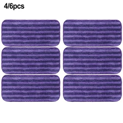 4/6pcs Reusable Mop Pads For For Swiffer Wet Jet Mop Wet Pads Vacuum Cleaner Replacement Washable Microfiber Cloth